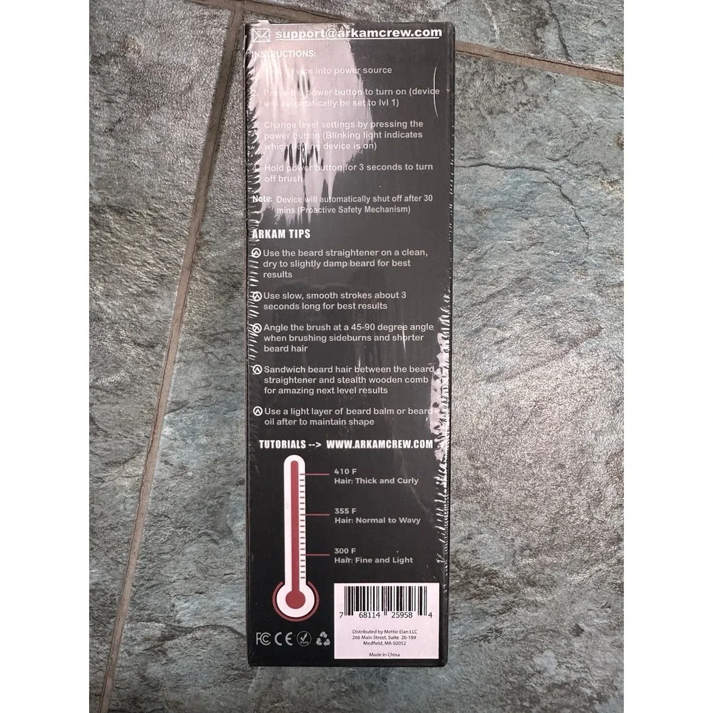 NEW Arkam Premium Beard Straightener For Men - Cutting Edge Ionic Beard Comb